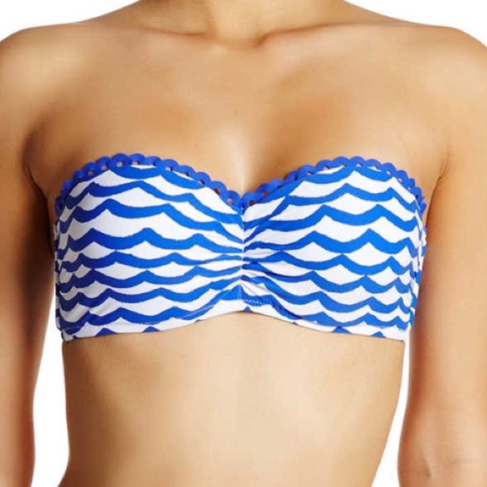 Seafolly Tidal Wave Bustier Bandeau Biko Top sz - Picture 1 of 3